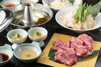 Japanese Cuisine Ryotei Kadomatsu_[Kokusan Wagyu no shabu-shabu / Sukiyaki course] (Domestic Wagyu Sahbu-shabu / Sukiyaki Course) Enjoy Wagyu's sophisticated flavor 