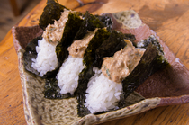 Shodai_Chashu (roasted pork) dressed in mayonnaise, "chamayo"