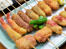 Kushitei_Kushiage (fried skewer) assortment