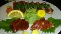 Ajisai Sankyu_A duck sashimi platter. Has a really enjoyable chewy texture.