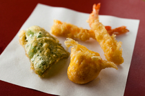 Tempura Kurokawa_Shrimp, Egg Yolk, Bell Pepper - An artisanal and unique approach.