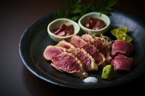 foujita_Assorted 3 kinds of Tataki (loin, tender, liver)