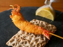 Sousaku Kushiage Tsuda Toranomon Hills Station Branch_Tiger Prawn - Wrapped in a crispy batter, it is juicy and sweet.