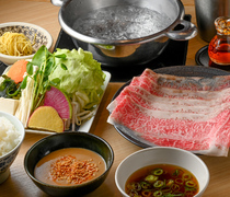 Hitori Shabu Shabu Nanadaime Matsugoro_Omi Beef Set - Enjoy Omi Beef, a beef brand that is Japan's pride.