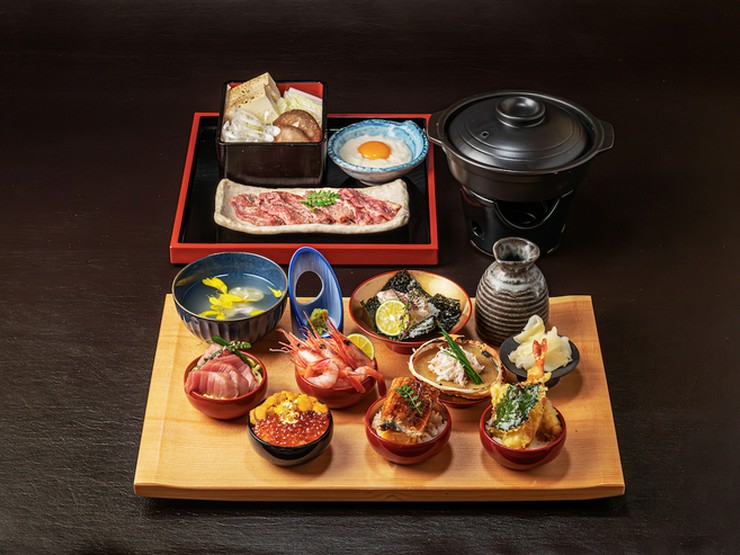 TOKYO FISHERMAN'S WHARF ~UOHIDE~ Shibuya Udagawa Branch_Kiwami Ochoko-Don and Wagyu Sukiyaki Set