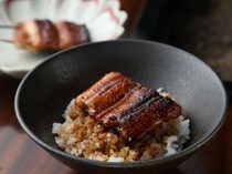 Mahoroba Irori Shinsaibashi_Shimanto River Unadon (bowl of eel and rice) - Served with a generous amount of sauce to complete the blissful rice dish.