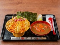 Uni Senmonten Yoichiya Hakodate Asaichi Branch_5 Best Sea Urchin Comparison Bowl - Enjoy the variety of sea urchins.