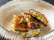 Oryori Sogo_Ariake's Natural Sea Eel and Corn Rice - A combination of thick eel and exquisite rice.