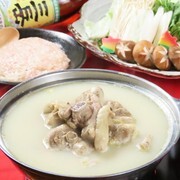 Mizutaki Zenzai_Mizutaki (for 1 person) - Enjoy the finest white soup made by simmering carefully selected Hakata Jidori chicken for over 8 hours.