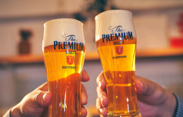 Toasting with chilled mugs!